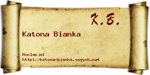 Katona Bianka névjegykártya